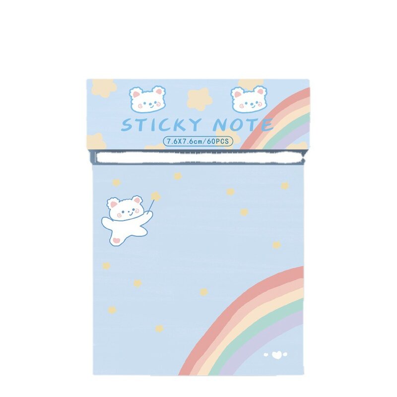 Korea Creative Simple Cute Sticky Notes Paper Cartoon Student Stationery Memo Pads Office School Kawaii Decor Plan Message Tag