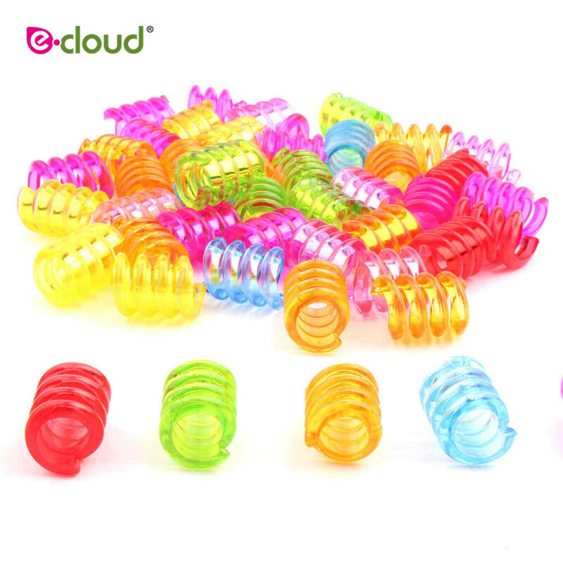 50pcs/bag Acrylic Dreadlock Beads Dread Cuff Braided Colorful Hair Rings Pony Beads Kit for Bracelet Jewelry Making
