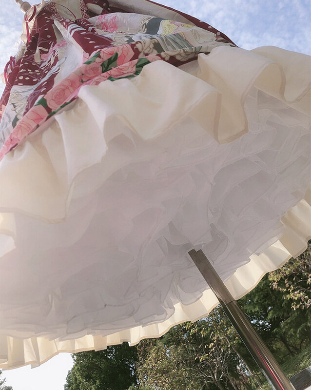 ロリータ-女性用フラッグスカート,コスプレ衣装,白,日本のプレッピースタイル,かわいい,黒,フリルのファッション