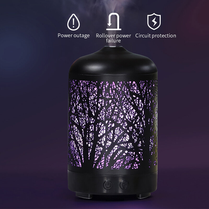 Difusor de fragrância elétrica ultra sônica aromaterapia óleo essencial umidificador ar névoa maker 7 cores led luz para casa