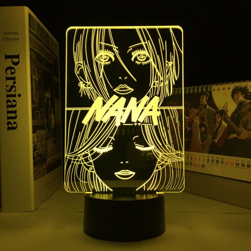 Nana Figuur Voor Slaapkamer Decoratie Nachtlampje Manga Nana Gift Room Decor Tafel Led Night Lamp Anime 3D Licht Dropshipping