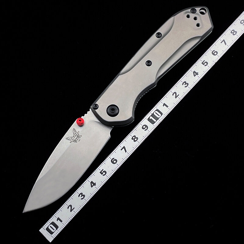 Pegangan Aloi Titanium BENCHMADE 565 pisau lipat luar ruangan berkemah berburu keselamatan saku pisau alat EDC