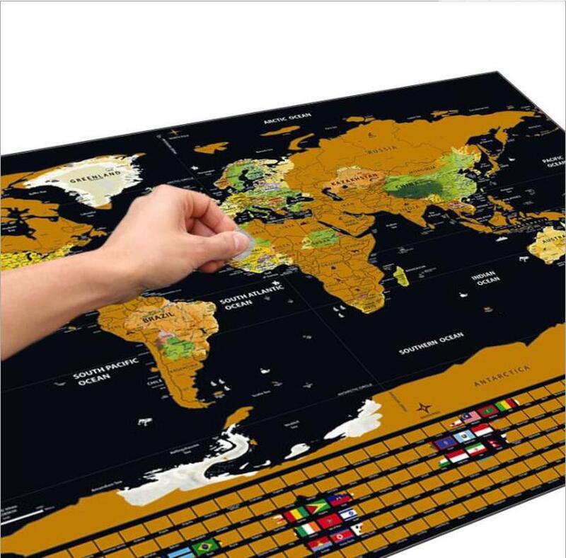 Wissen World Travel Map Scratch Off Wereldkaart Reizen Scratch Voor Kaart 42*30Cm Kamer Home Office Decoratie muurstickers