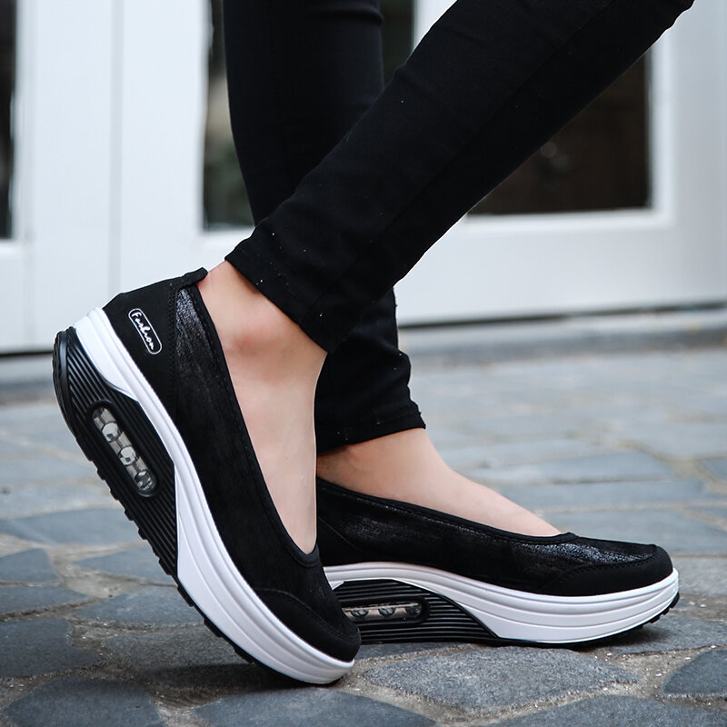 STRONGSHEN-Zapatos de plataforma plana para Mujer, mocasines informales transpirables, sin cordones, poco profundos, de verano
