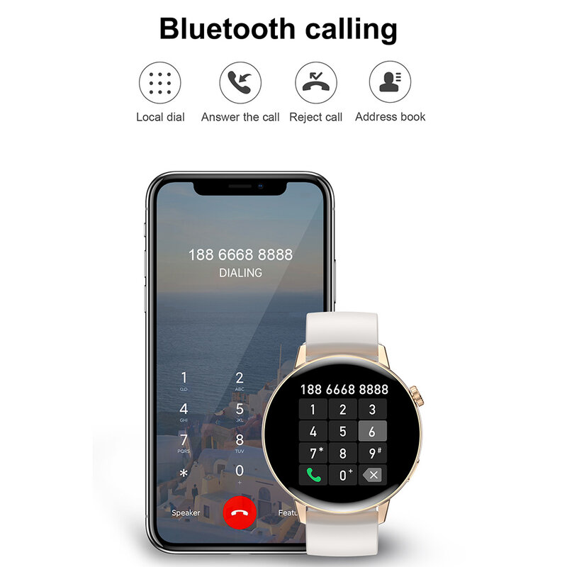 LEMFO reloj inteligente GTR 3 para hombre y mujer accesorio de pulsera resistente al agua con llamadas Bluetooth pantalla HD 2022, múltiples modos deportivos, 360