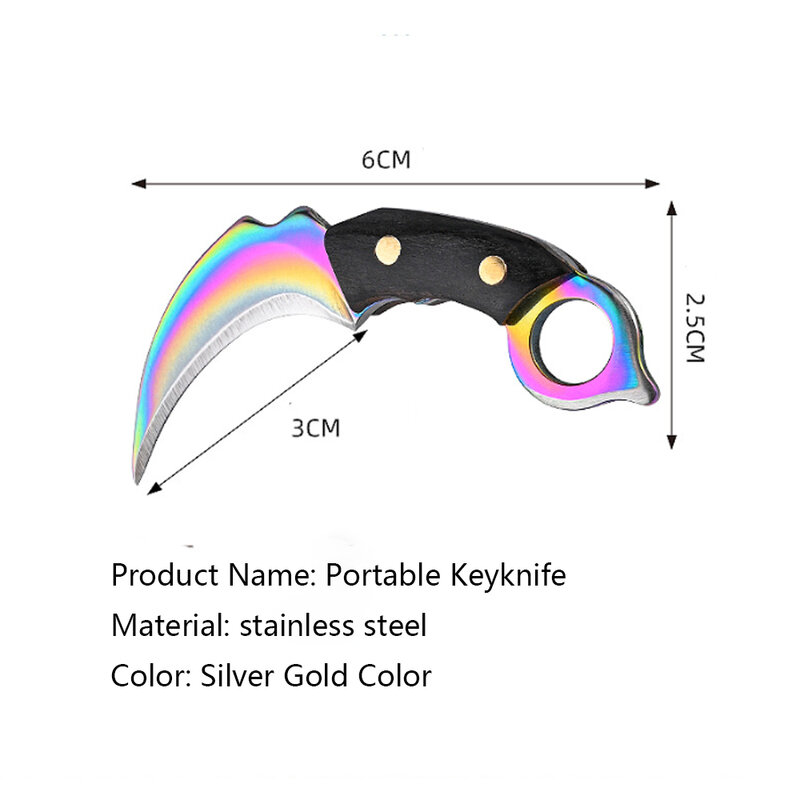 木製ハンドル付きミニナイフ,キャンプナイフ,ステンレス鋼,小型,多目的固定刃