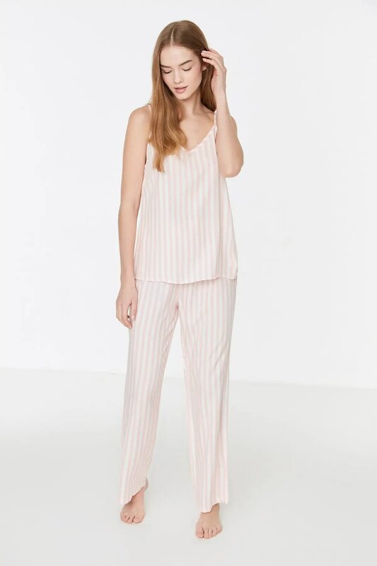 Trendyol Striped Woven Pyjamas set THMSS21PT0515