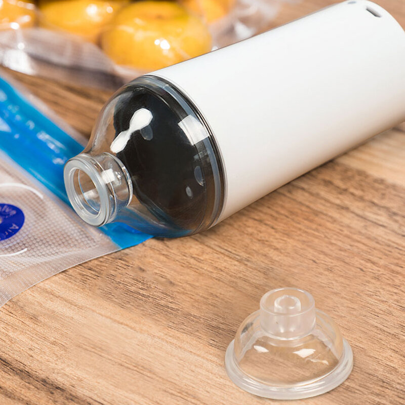 Tas Ritsleting Penyimpanan Makanan Vakum Yang Dapat Digunakan Kembali Set Pompa Vakum Genggam Elektrik Tas Sous Vide USB Isi Ulang Bebas BPA