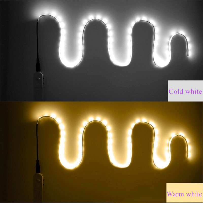 PIR Wireless Smart sensor LED Night Light USB 5V LED Strip Night Lamp armadio da letto scale sensore luce luminaria per retroilluminazione TV