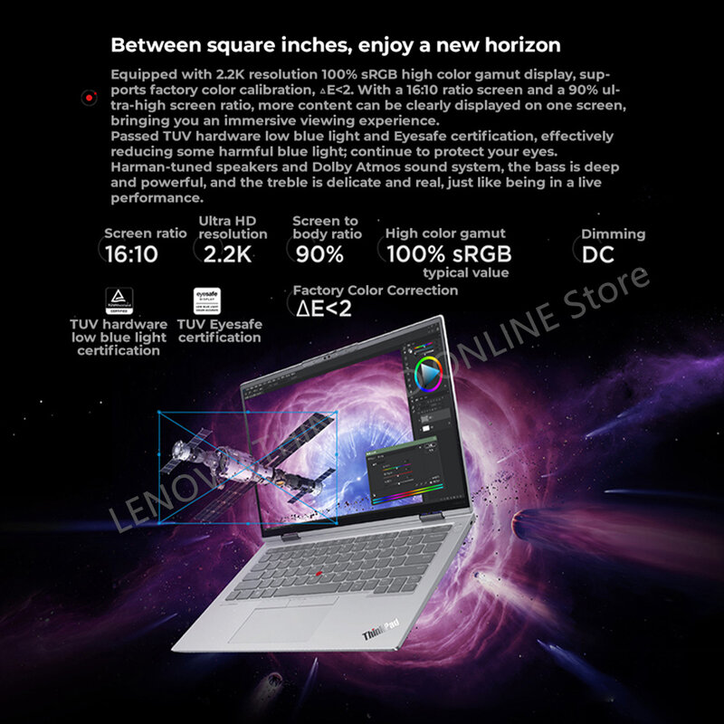 2022แล็ปท็อป Lenovo ThinkPad Neo 14 Ryzen R7-6800H/R5-6600H AMD 680M/660M 16G LPDDR5 512G/1T SSD 14นิ้ว2.2K 100% SRGB หน้าจอ PC