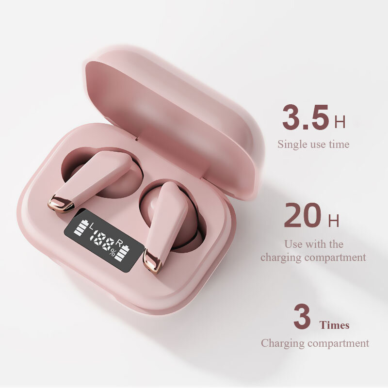 TWS Drahtlose Kopfhörer Bluetooth Ohrhörer Tap Control Stereo Sport In Ohr Kopfhörer mit Digitale Intelligenz Led-anzeige