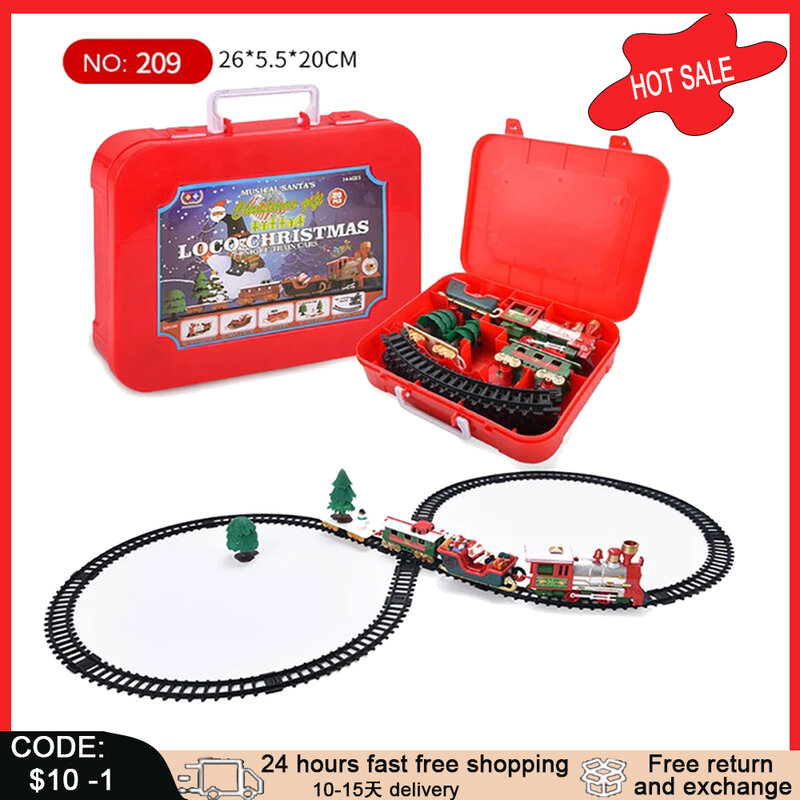 لعبة قطار كهربائي هدية للأطفال مسار قطار صغير للسكك الحديدية مع ضوء صوتي مجموعة قطار كهربائي ديكور منزلي ألعاب سكة حديد للأطفال