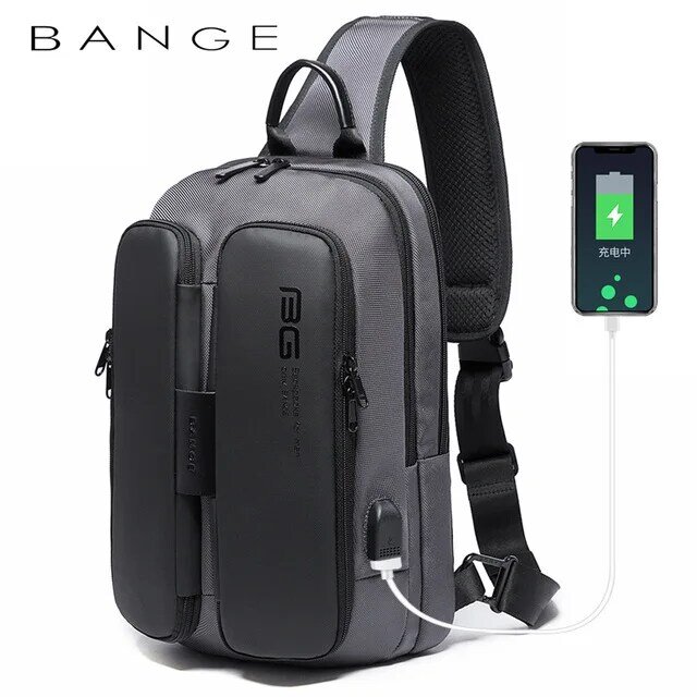 Multi-Use Big Capacity Camera Chest Bag for Men Anti-theft Waterproof Crossbody Bag USB Short Travel Oxford Messenger Pack Casua