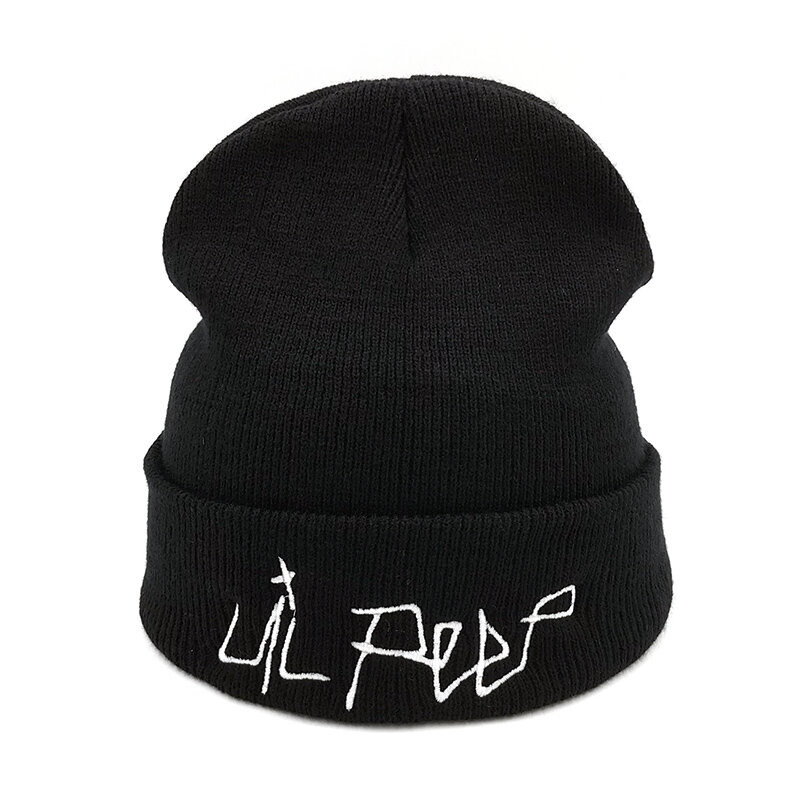 Winter Lil Peep Beanie ricamo Love lil.peep uomo donna berretto lavorato a maglia cappello lavorato a maglia Skullies Warm Unisex Ski Hip Hop Hat