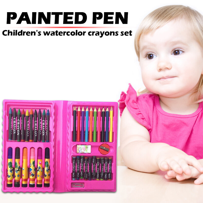 208/150/42 sztuk Kid Draw zestaw kolorowe ołówek kredka akwarele długopisy z tablica do pisania zestaw do rysowania zabawki szkolne Kid prezenty