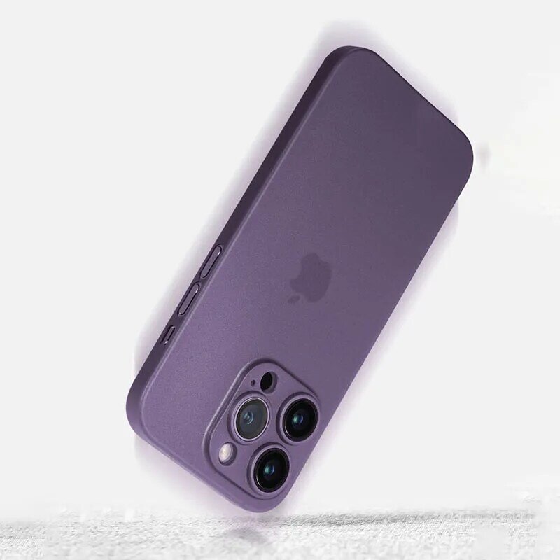 0.3mm Ultra Thin Matte Back Cover Case For iPhone 14 13 Pro Max Transparent Matte Hard PP Case For iPhone 14 Plus 13 Mini