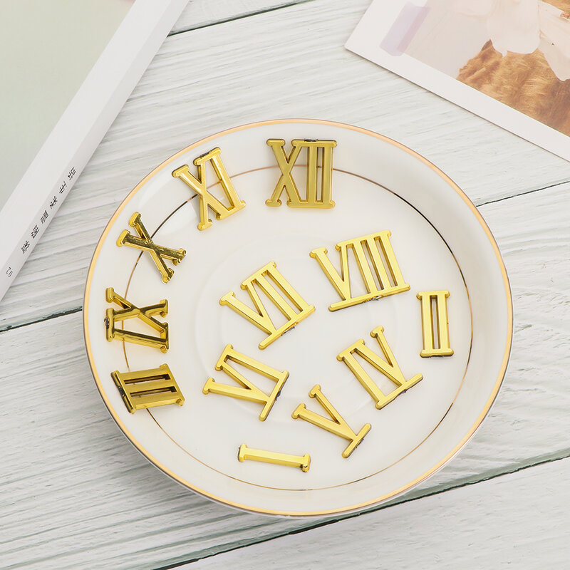 1 Juego de accesorios de números romanos para reloj, accesorios de números arábigos, piezas de reloj de cuarzo, herramientas de reparación Digital