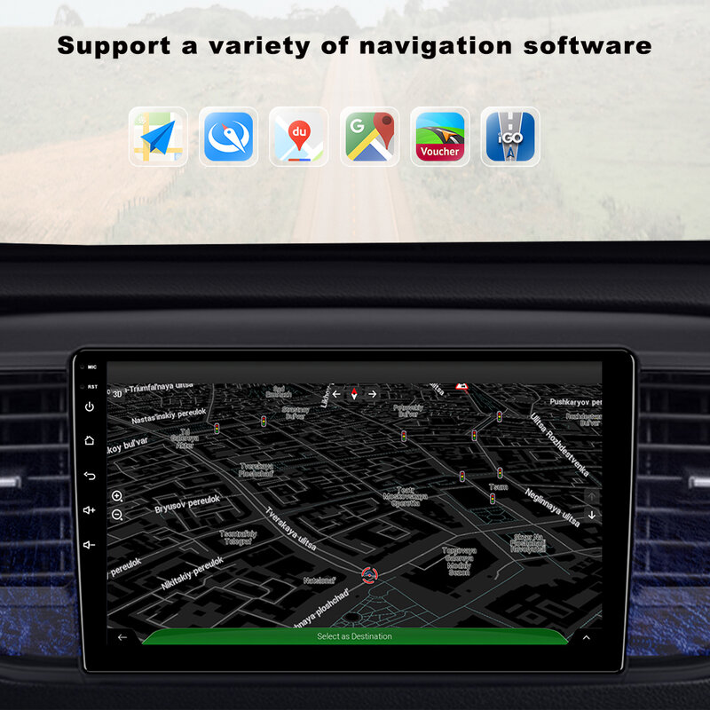 차량용 QLED BT 멀티미디어 플레이어 GPS 내비게이션 안드로이드 시스템, 무선 카플레이, 닛산 테라노 2014 - 2020 용