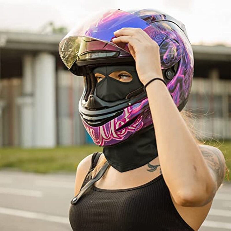 Masker Balaklava Topi Berlapis Sepeda Motor Pria Cepat Kering Masker Ski Pelindung UV Topi Bersepeda Gunung Luar Ruangan Tudung Uniseks