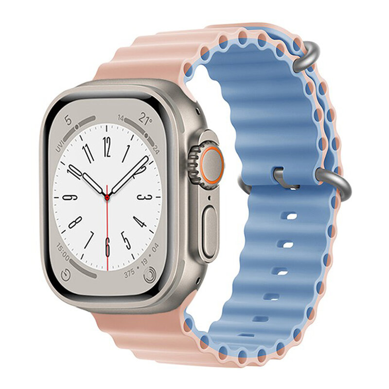 Bracelet en silicone Ocean Band pour Apple Watch, Ultra Band, iWatch Series 8, 7, 6, 5, 4, 49mm, 44mm, 40mm, 45mm, 41mm, 42mm, 38mm, 40mm, 44mm, 45mm