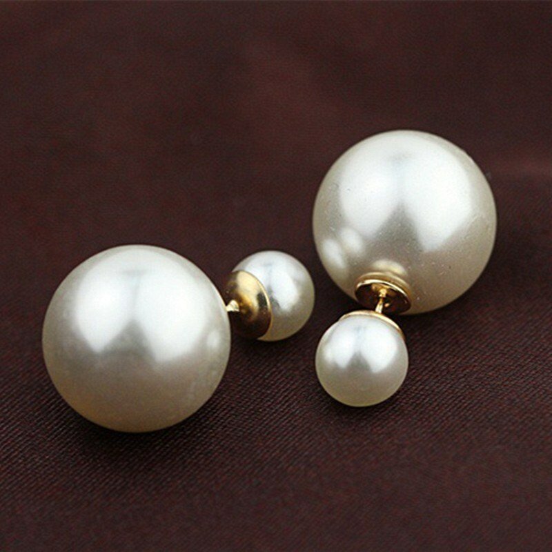 2022 neue frauen Ohrringe Zarte Zwei-seitig Perle Ohr Stud Ohrringe für Frauen Bijoux Koreanische boucle Mädchen Geschenke schmuck Großhandel