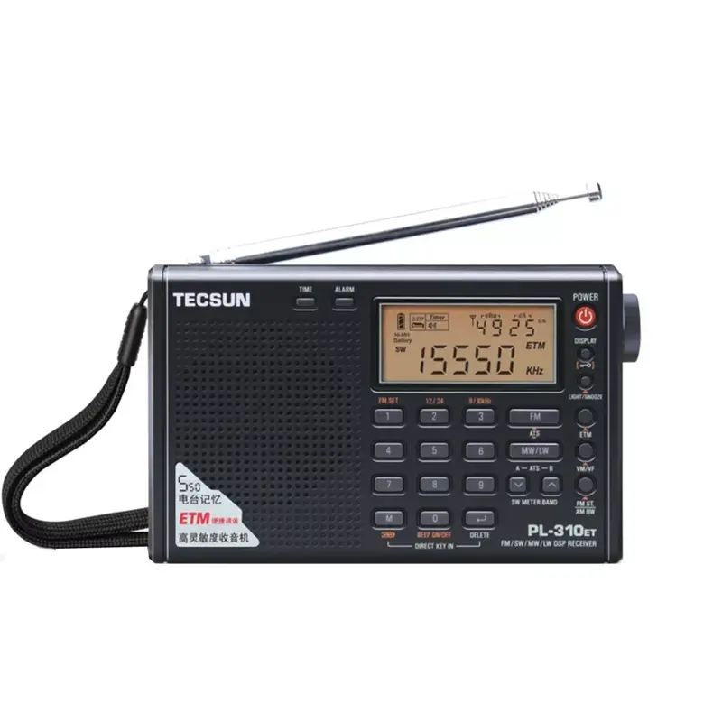 Tecsun – Radio numérique Portable stéréo FM/AM/SW/LW à affichage LED, pleine bande, avec Signal de puissance de diffusion, 2022, PL-310ET