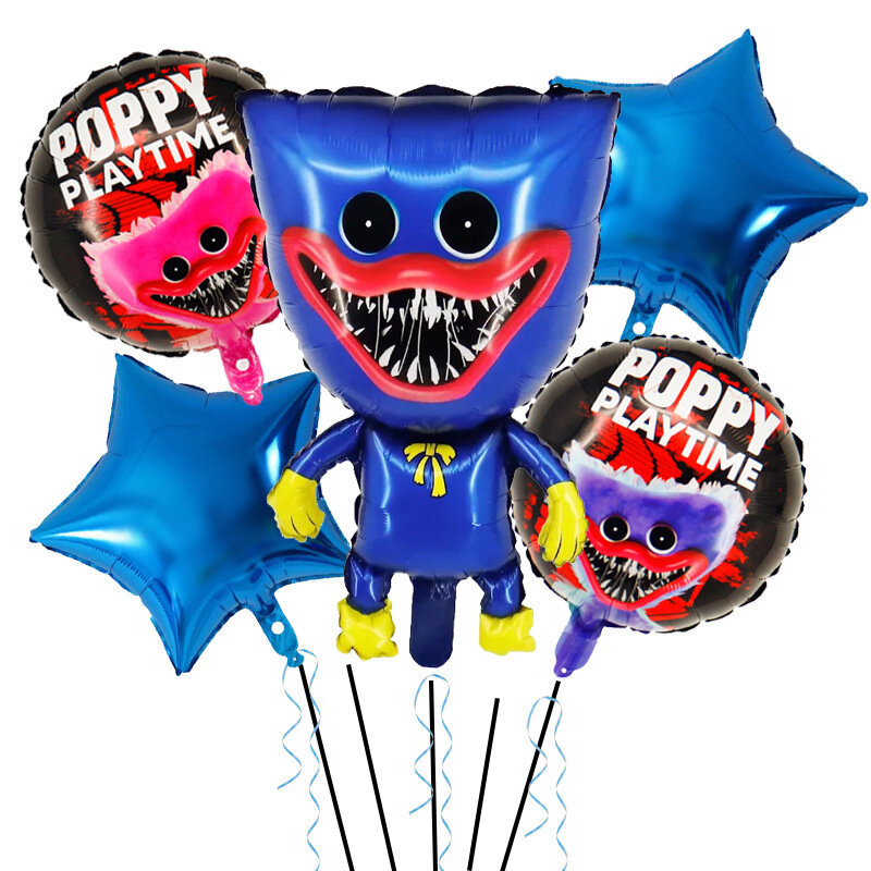 Cartoon Anime Toy Balloon Playtime Aluminum Film Balloons Set Birthday Party Themed Decorative Balloons Game Themed Balloons