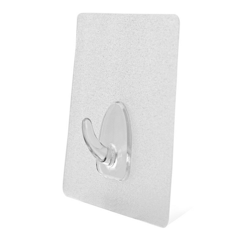 1 قطعة شفافة قوية ذاتية اللصق باب الجدار الشماعات السنانير لتخزين سيليكون معلقة اكسسوارات المطبخ الحمام