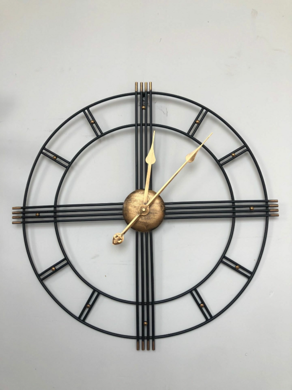 Reloj de pared Vintage de lujo, manecillas de pared creativas de cuarzo, Metal dorado único nórdico, AG50ZB, novedad de 2022