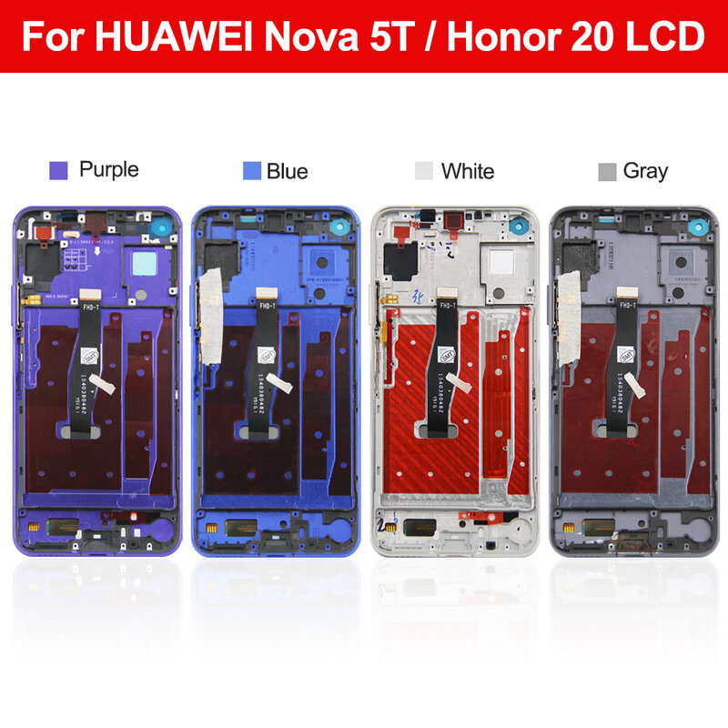 Дисплей 6,26 ''для Huawei Nova 5T Nova5T, ЖК-дисплей, сенсорный экран, дигитайзер в сборе, запчасти для Huawei Honor 20 Honor20, ЖК-дисплей