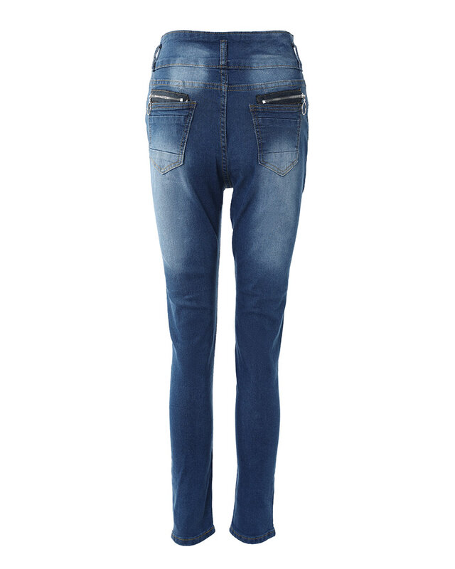 Calças de brim femininas bolso buraco apertado cintura alta sexy moda azul magro moda azul velho buraco lavado verão primavera lápis calças jeans