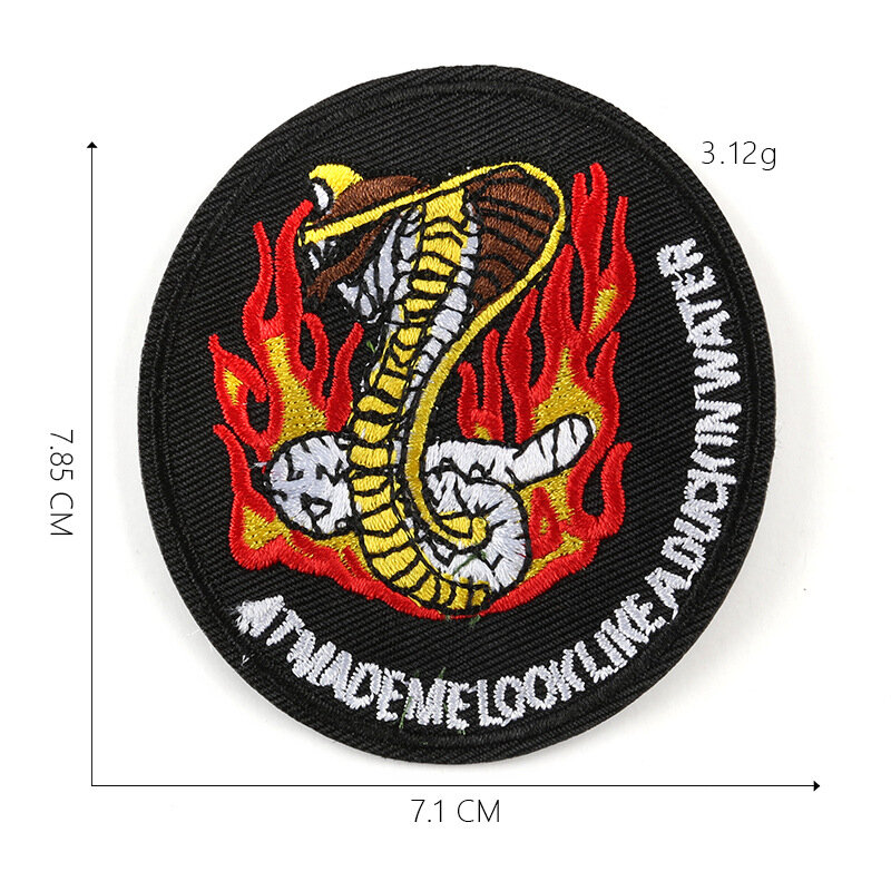 Anime Snake Dinosaur Series Patch Iron on Embroidered Patches For on Clothes jacket Hat Jeans Sew-on DIY pants Applique Badge