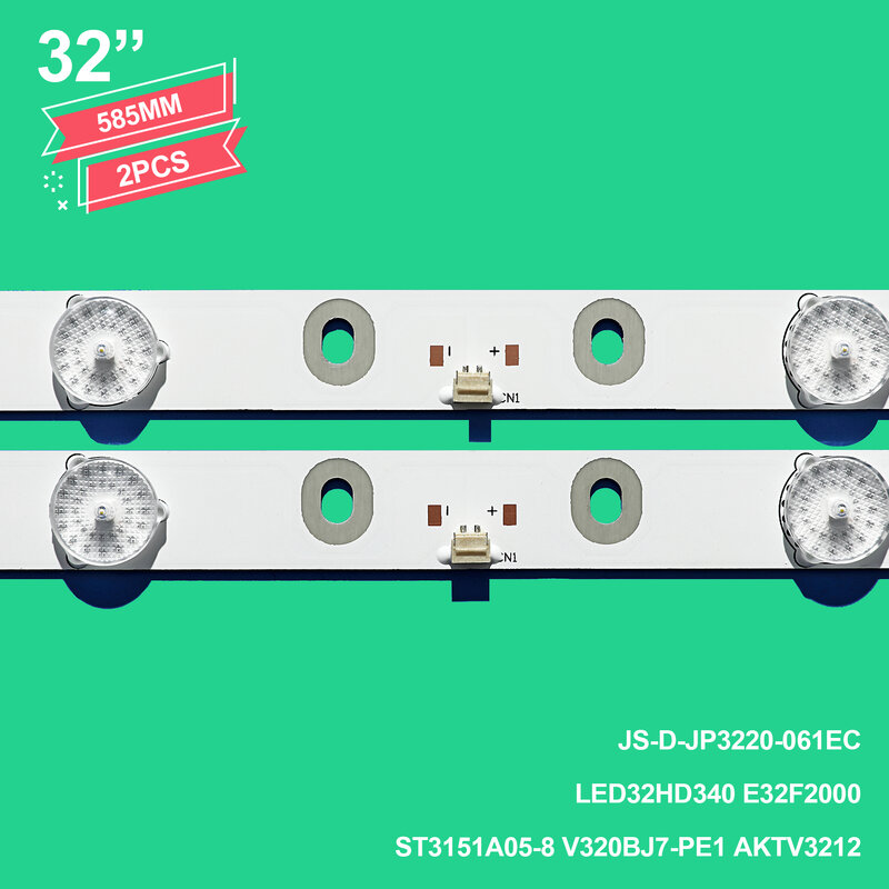 Tira de luces LED para televisor, lámpara de luz trasera para JS-D-JP3220-061EC, JP32DM, AKTV3222, ST3151A05-8, V320BJ7-PE1, AKTV3212, AKTV3216, E32-0A35, 6 unidades