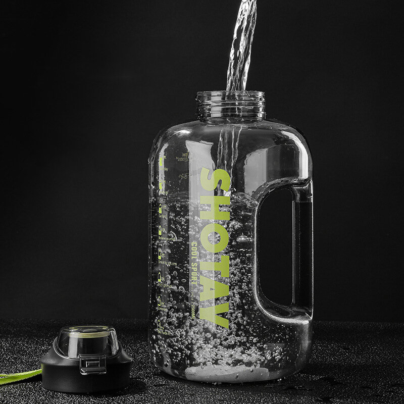 1แกลลอนขวดกีฬาขนาดใหญ่ Tritan ขวดเครื่องดื่มขวด BPA ฟรีออกกำลังกายกลางแจ้งถ้วย1500ML 2ลิตร