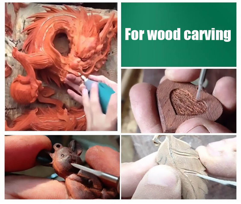 LMC 5Pcs Wood Carve Drill Bit HSS Engraving Drill Bit Set Solid Carbide Root Milling Grinder Burr Precise Woodworking Carve Tool