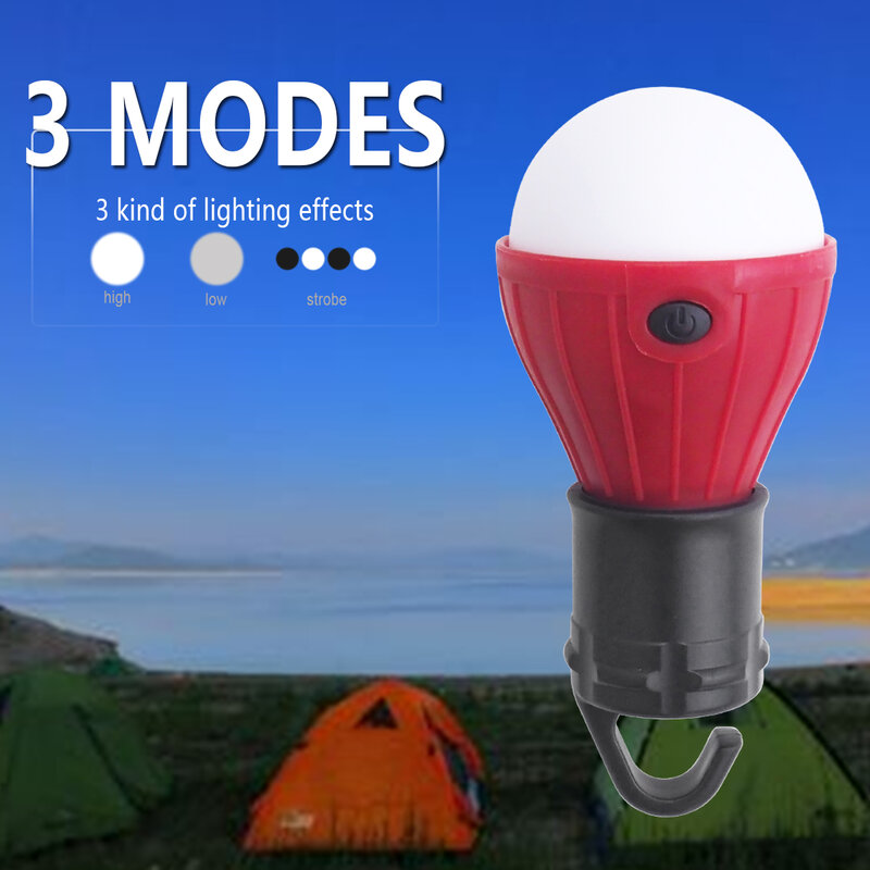 Lâmpada de led portátil para acampamento, luz de emergência com gancho, luz de barraca, camping, lanterna, à prova d'água, lâmpada de acampamento