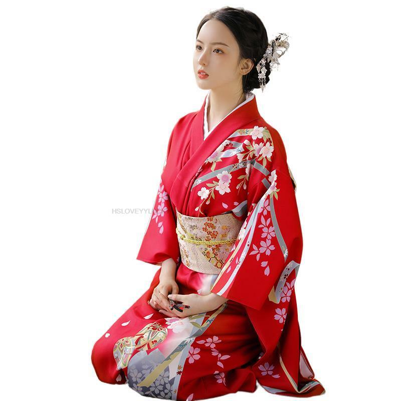 Cárdigan Kimono Sexy para mujer, de estilo japonés ropa Vintage, Cosplay Floral, Yukata japonés, ropa de Festival de fotografía femenina