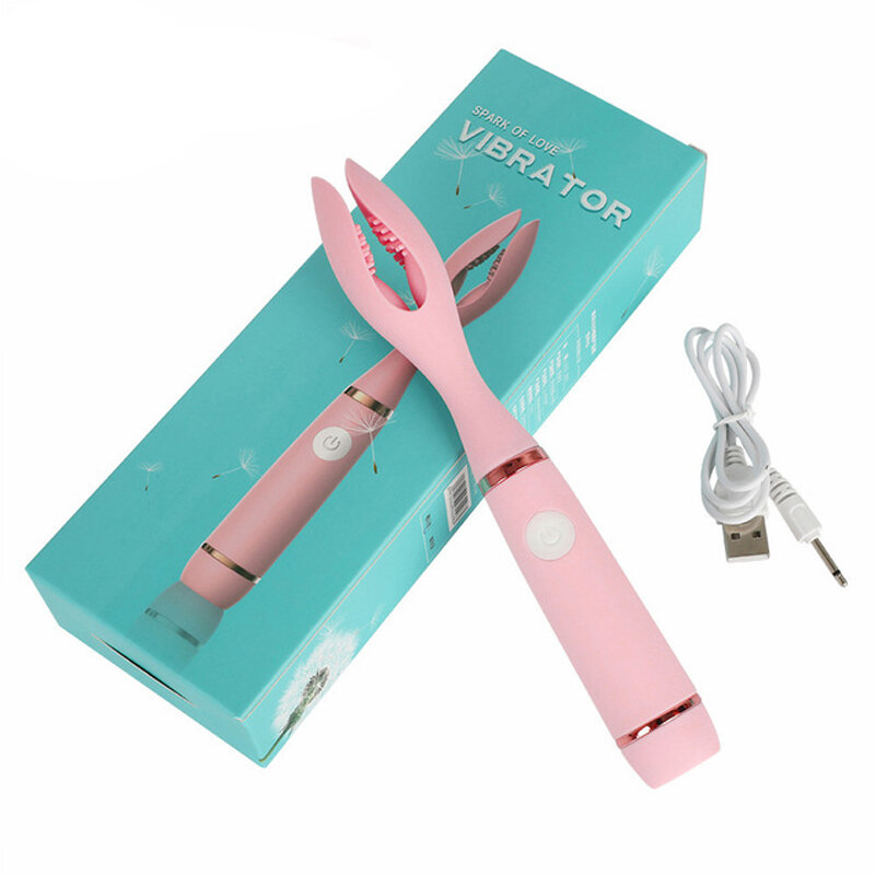 Vibrador de 10 modos con carga USB para mujer, pinzas de vibración para pezones, estimulador de clítoris, juguetes sexuales para masturbadores femeninos adultos