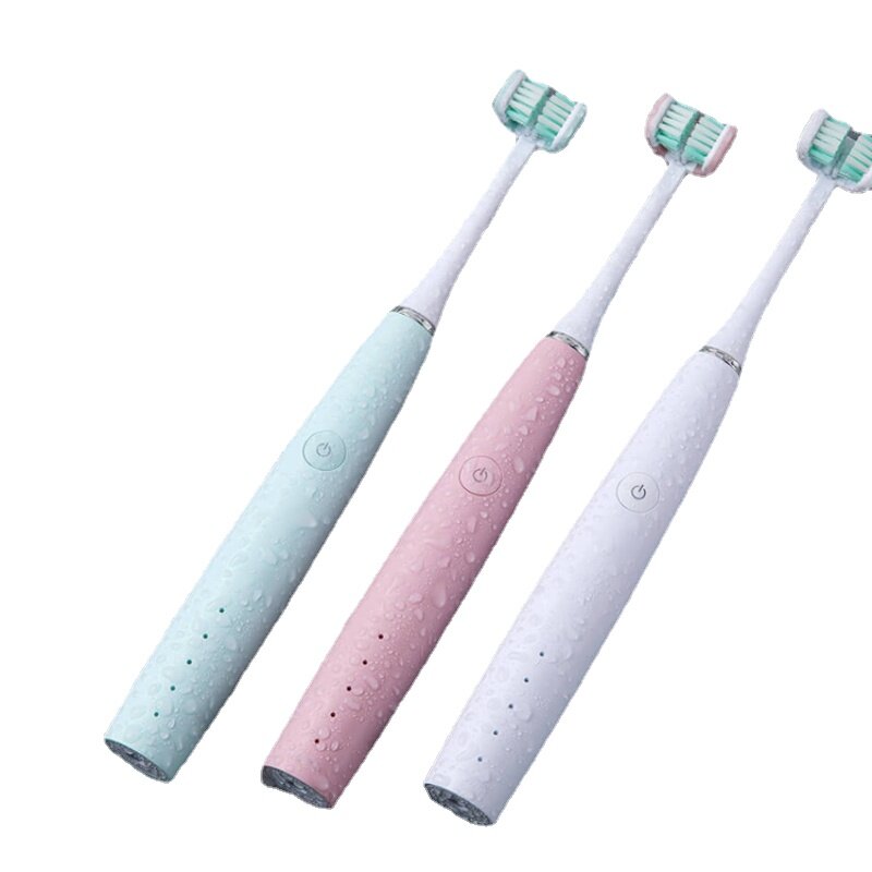 Brosse à dents sonique Triple poils, originale, Rechargeable, coudée, pour nettoyer chaque dent, livraison directe