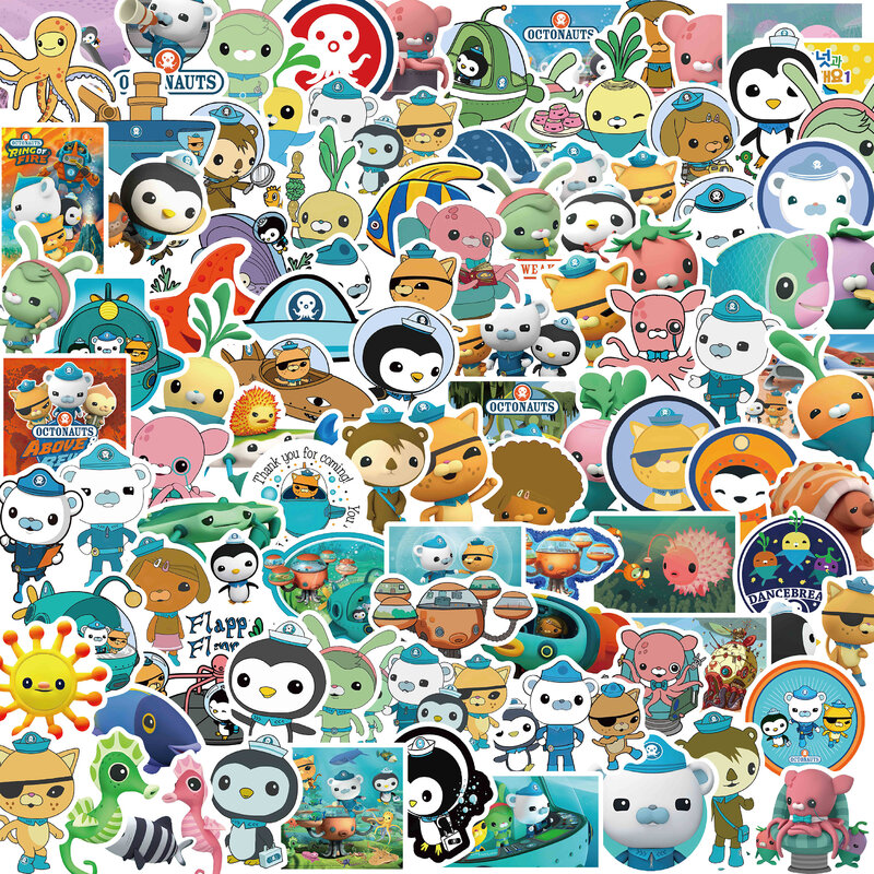 สติกเกอร์ Octonauts 40ชิ้นลายการ์ตูนเคลื่อนไหวในมหาสมุทรน่ารักสำหรับตกแต่งรูปภาพสมุดโน้ตสติ๊กเกอร์สำหรับเด็กกราฟฟิตีกันน้ำ