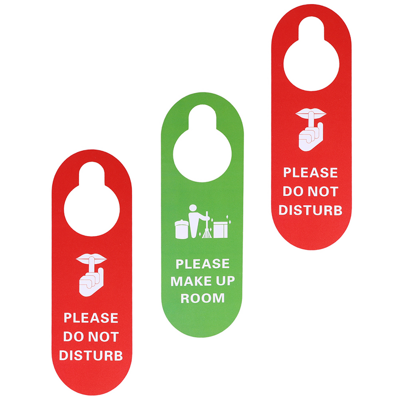 3 szt. Wiszące znaki hotelowe nie zakłócają znaków etykietki Do zawieszenia drzwi (różne kolory)