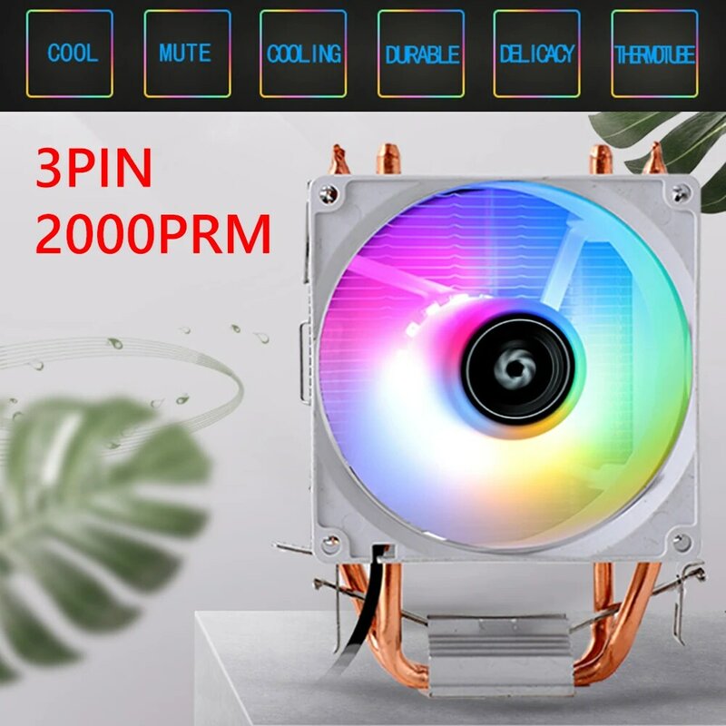 Pendingin CPU 3 Pin 2000RPM Kipas Pendingin PC Desktop Pendingin Radiator Ventilasi Tenang untuk Aksesori Heatsink Radiator AMD/Intel