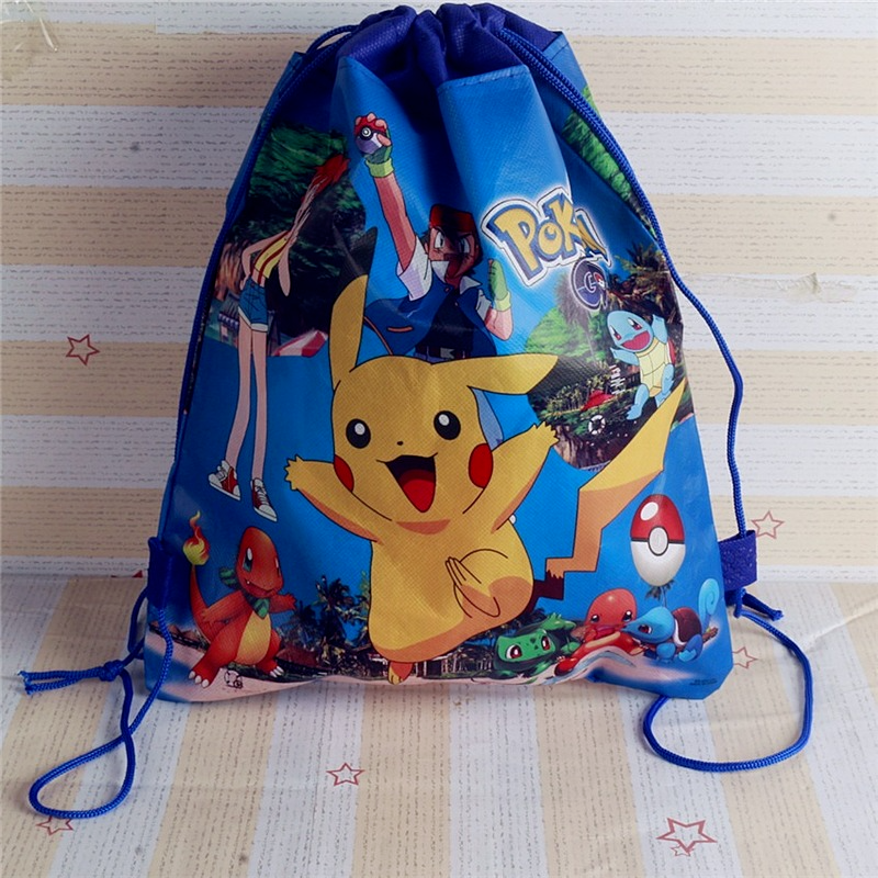 Pokemon borsa portaoggetti tascabile con coulisse peluche anime figure Pikachu cute casual model xxx ragazzi e ragazze regali per feste per bambini