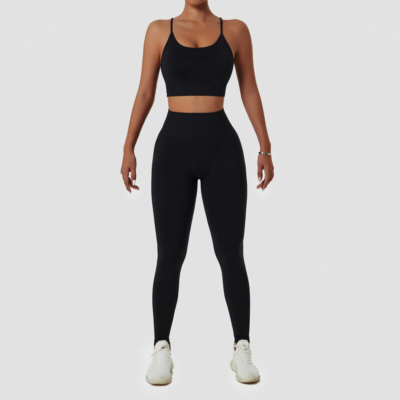 Sport Suit Seamless Yoga Set Women's Tracksuit Workout Clothes For Women Gym Set Womens Outfits Shorts Set Sports Bra Yoga Pants