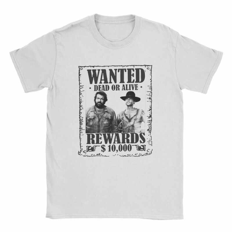 T-shirts homem bud spencer terence hill queria lo chiamavano clássico épico filme t-shirts camisetas camisetas gráficas camisetas vintage