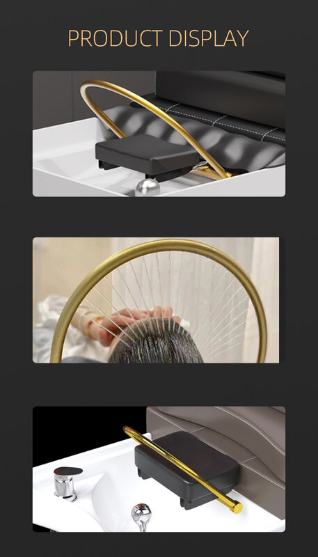2023 Beauty Equipment Waterfall Hair Salon Shampoo Basin Equipment water circulation head therapy