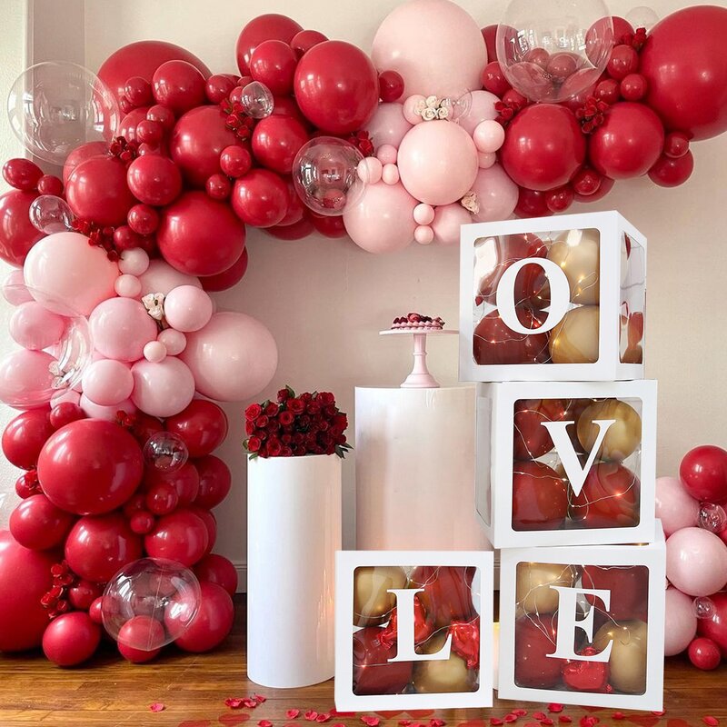 Kabina prysznicowa dla dzieci przezroczysty balon w kształcie litery pudełko urodziny wesele dekoracja Baby Shower urodziny nazwa własna skrzynka na listy