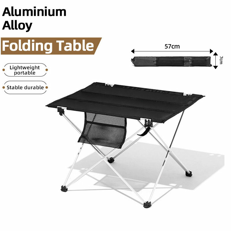 Meja lipat portabel luar ruangan, Meja Kemah untuk pantai Ultra Ringan Aluminium meja Kemah dapat dilipat memanjat ikan turis