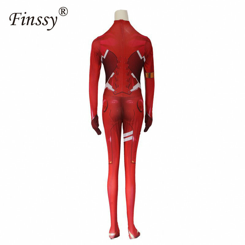 Darling in franxx 02 Zero Two Cosplay Costume per donna Costume di Halloween natale carnevale stretto body con stampa 3D