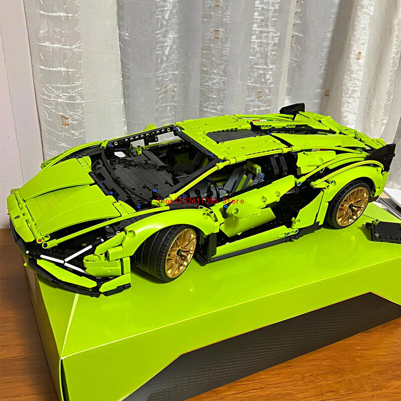 Fit 42115แชมเปญ Lamborghinis การวิเคราะห์รถ SIAN Roadster รุ่น FKP37ชุดบล็อกตัวต่ออิฐของเล่นเด็กของขวัญเด็ก